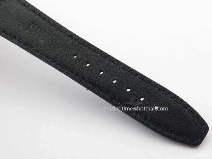 MIROTIME 0421 Portuguese IW5444 SS White Dial Blue Numbers On Blue Leather Strap A Modern 7258